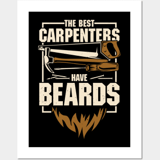 Carpentry Beard Bearded Carpenter Gift Posters and Art